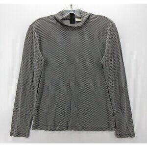 VINTAGE Gap Top Medium Shirt Pullover Geometric Mock Neck 90s Y2K USA